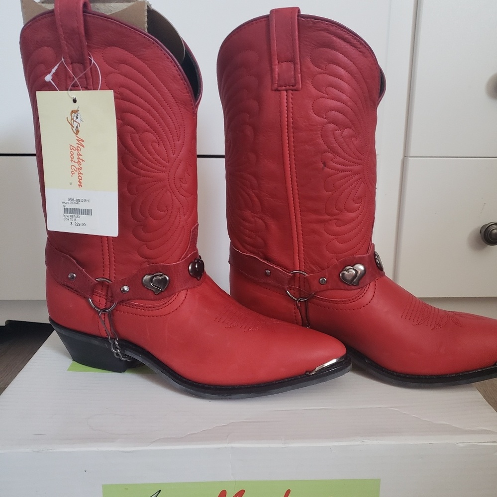 Masterson Womens Red Cowboy Boots